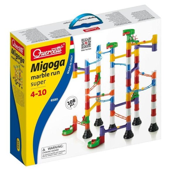 Quercetti  108 Pcs Migoga Marble Run Super  New Sealed For Age 4-10 Years Old - Picture 1 of 14